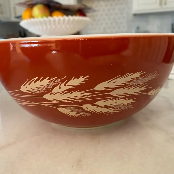 Vintage PYREX Autumn Harvest Wheat Bowl Set